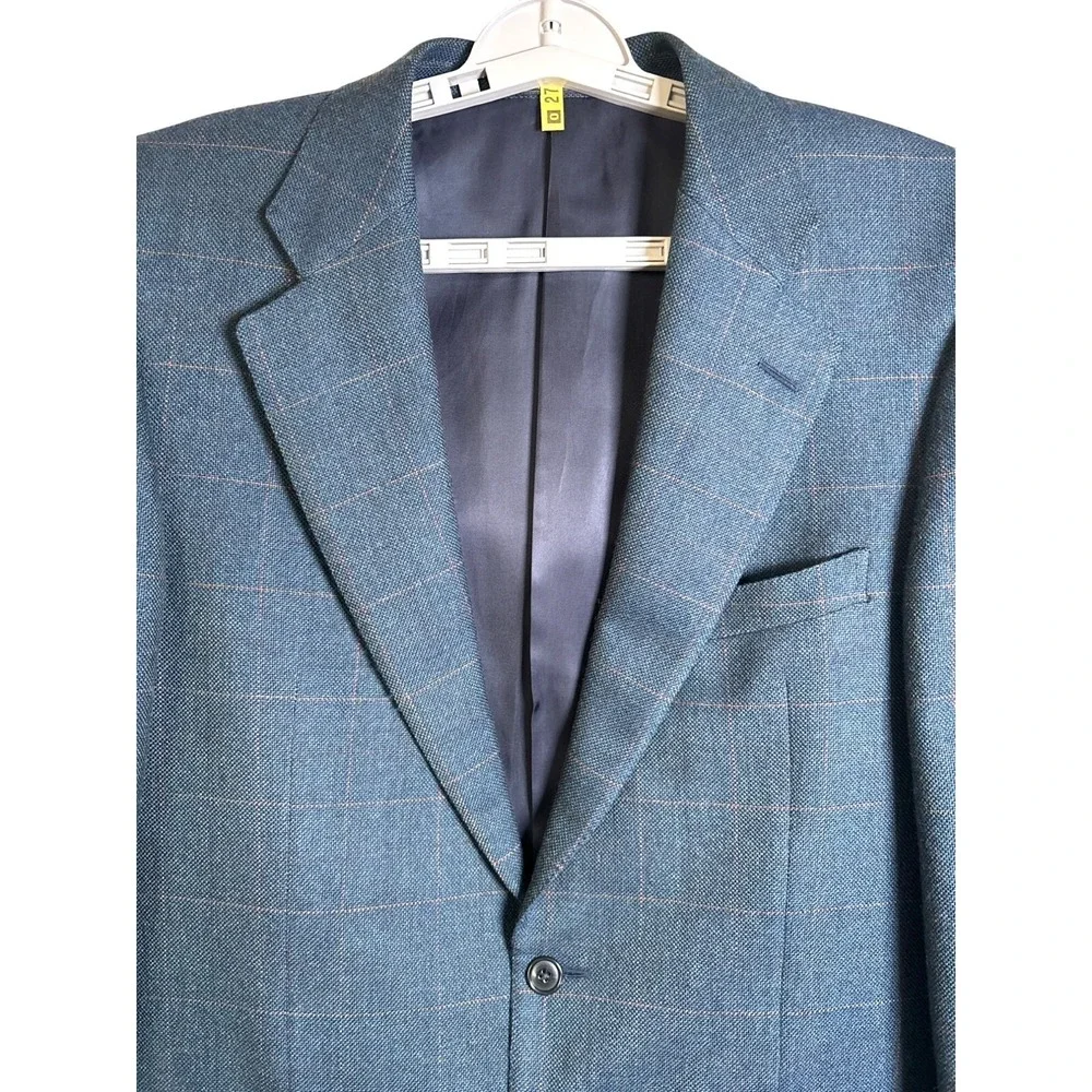 Ermenegildo Zegna Sz 50 Blue Wool Cashmere Taglio Escusivo Blazer‎ Luxury Jacket